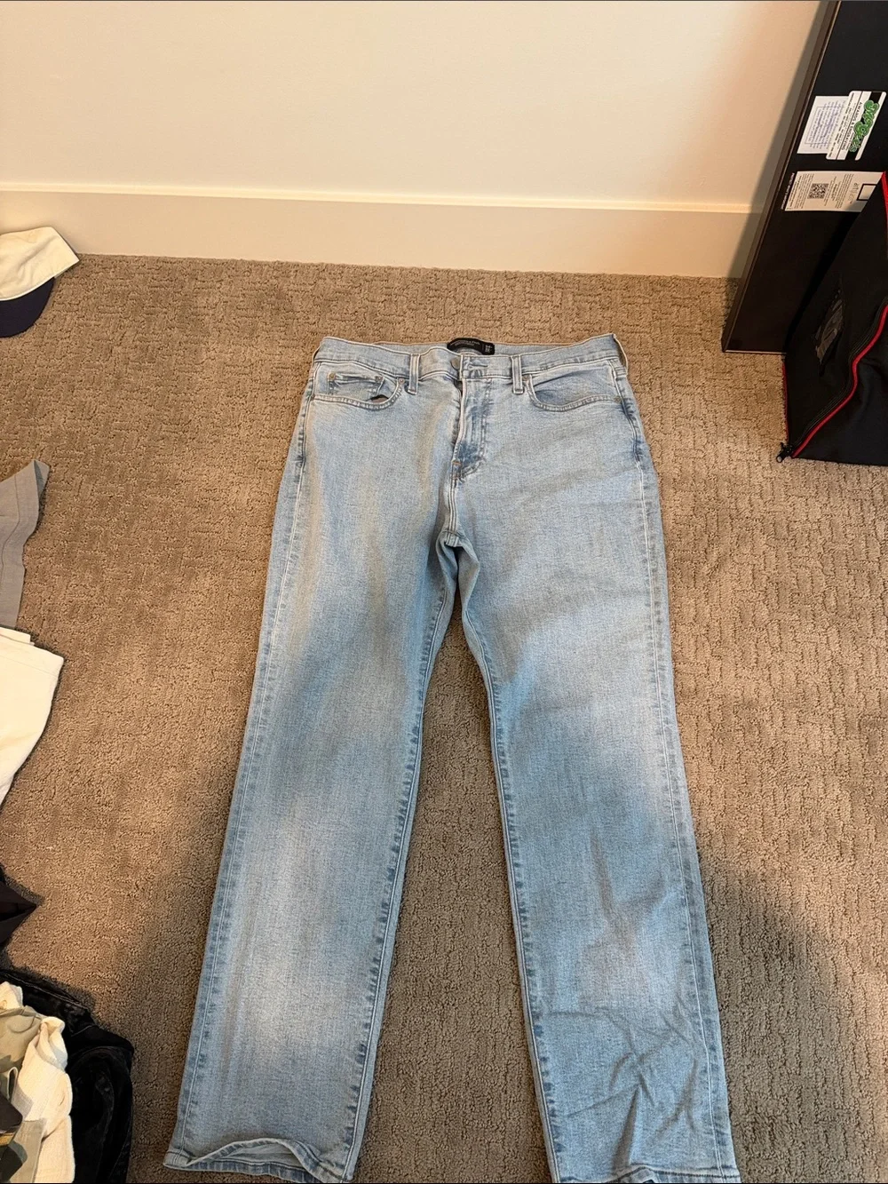 Abercrombie & Fitch Light Wash Straight-Leg Jeans